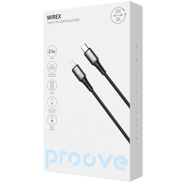 Cable Proove WireX Type-C to Lightning 27W (1m) - Photo 1