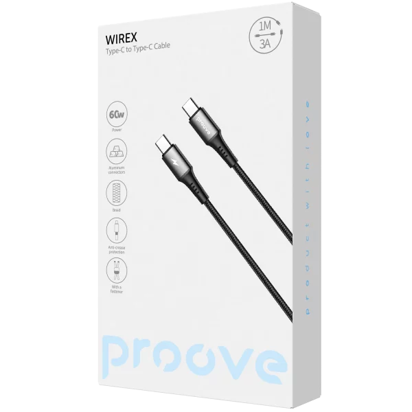 Cable Proove WireX Type-C to Type-C 60W (1m) - Photo 1