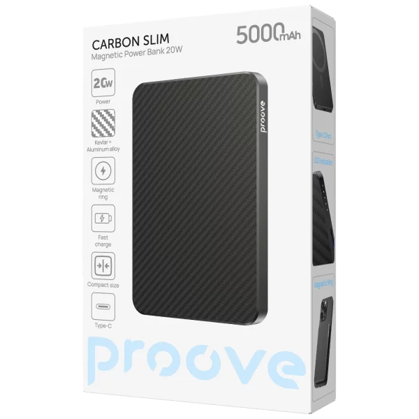 Power Bank Proove Carbon Slim 20W 5000mAh - fotoğraf 6