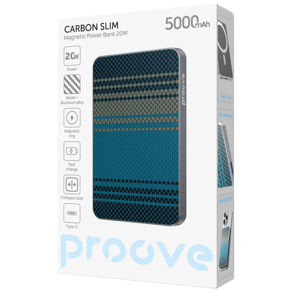 Power Bank Proove Carbon Slim 20W 5000mAh - fotoğraf 6