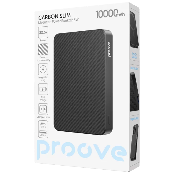 Power Bank Proove Carbon Slim 22.5W 10000mAh - fotoğraf 6
