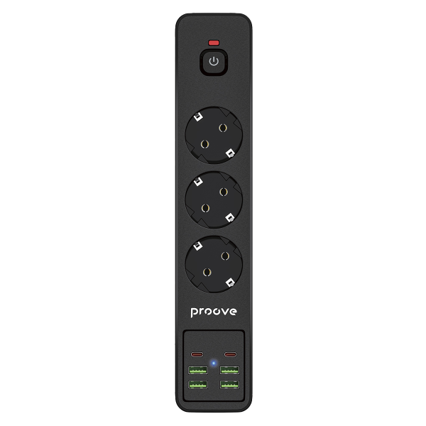 Power Strip Proove Power Socket P-03 (3 sockets + 4 USB + 2 Type-C) 2М