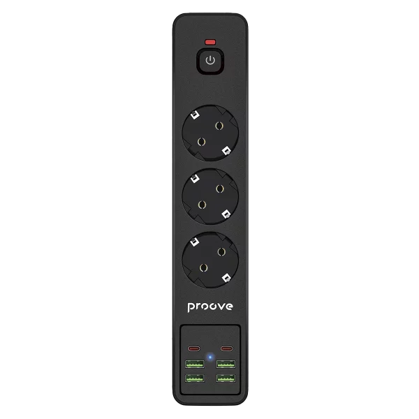 Power Strip Proove Power Socket P-03 (3 sockets + 4 USB + 2 Type-C) 2М