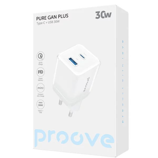 МЗП Proove Pure GaN Plus 30W (Type-C + USB) - фото 4