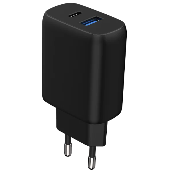 Wall Charger Proove Silicone Power 2 30W (Type-C + USB) + Cable Type-C to Type-C 60W (1m) - 照片 1