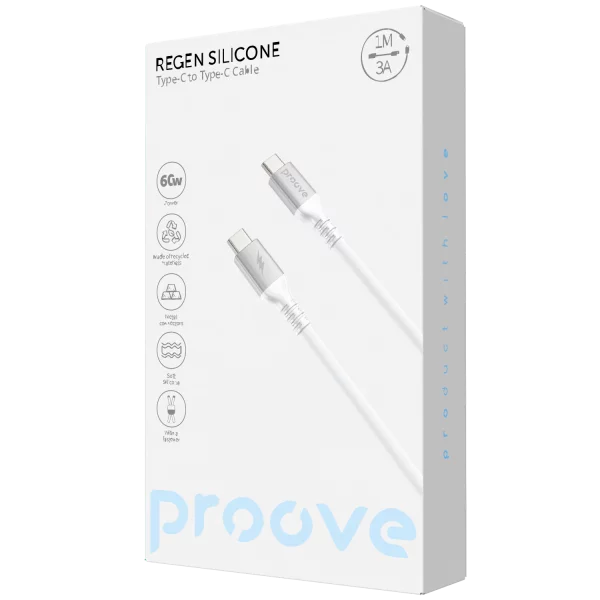Kabel Proove ReGen Silikon Typ C auf Typ C 60W (1m) - Foto 1