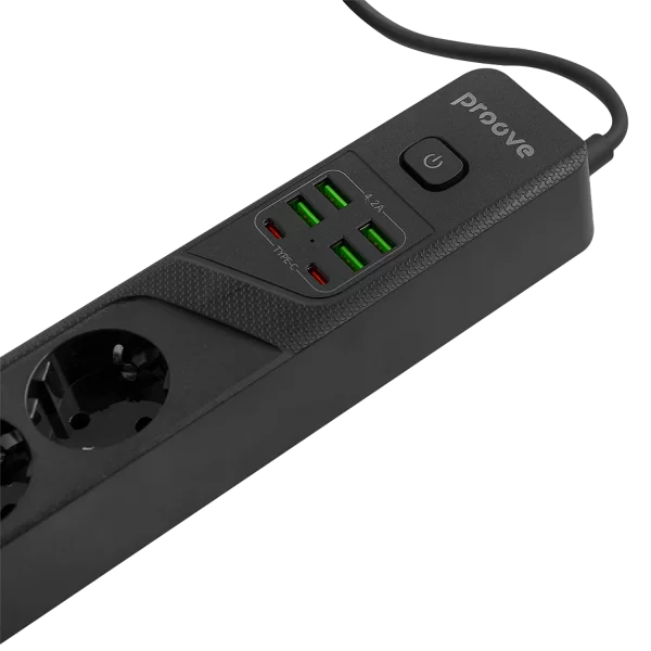 Power Strip Proove Power Socket P-04 (4 sockets + 4 USB + 2 Type-C) 3М - Photo 4
