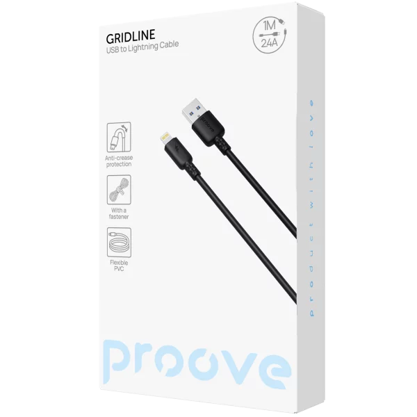 Cable Proove GridLine USB auf Lightning 2,4A (1m) - Foto 1