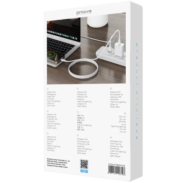 Cable Proove GridLine Type-C to Lightning 27W (1m) - fotoğraf 2
