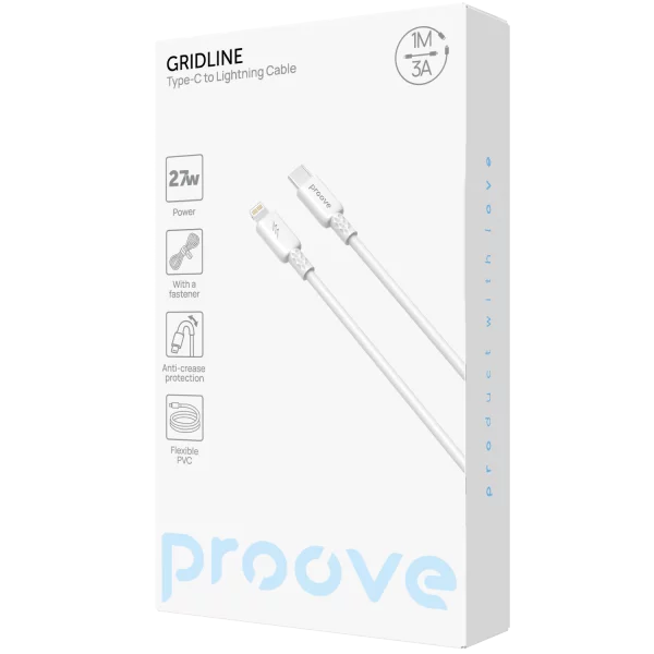 Kabel Proove GridLine Typ C auf Lightning 27W (1m) - Foto 1