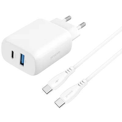 Silicone Power 2 Type-C + USB 30W + Сable Type-C to Type-C