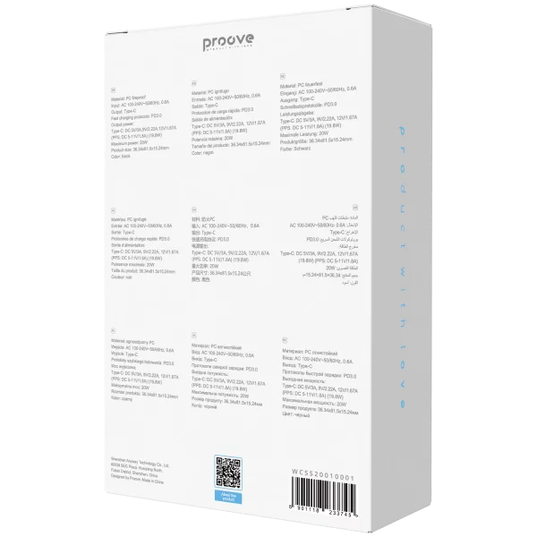Wall Сharger Proove Slender 20W (Type-C) - Photo 5