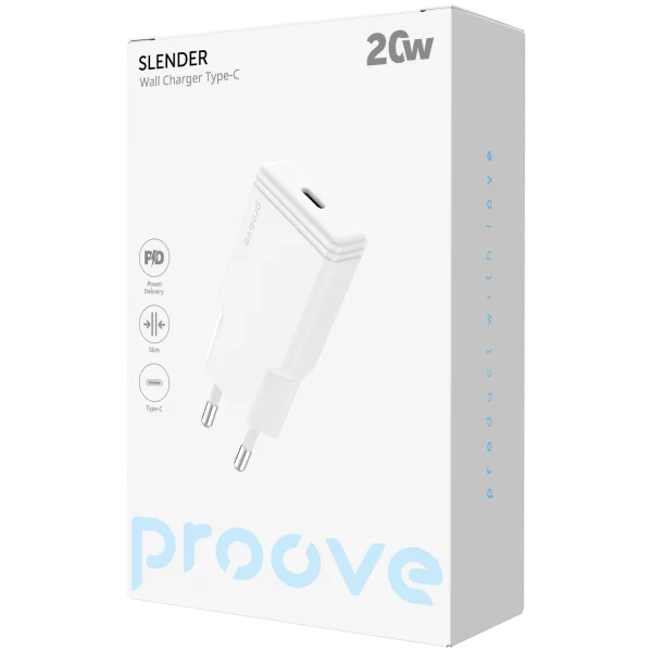 Wall Сharger Proove Slender 20W (Type-C) - Photo 4