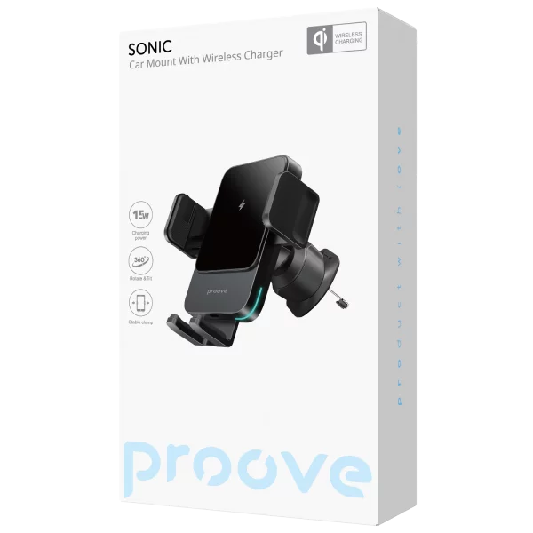 Car holder with wireless charger Proove Sonic 15W - Photo 1