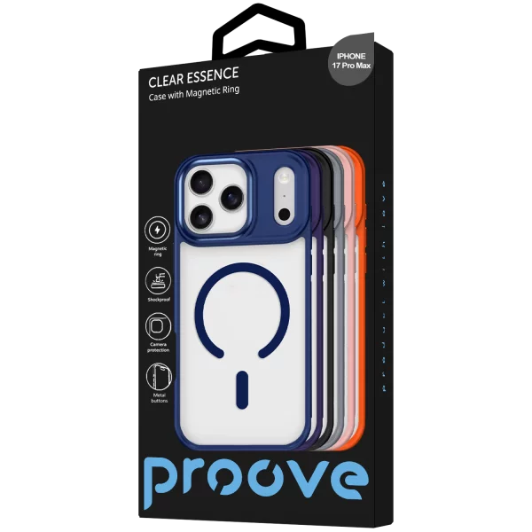Proove Clear Essence Case with Magnetic Ring iPhone 17 Pro Max - Photo 2