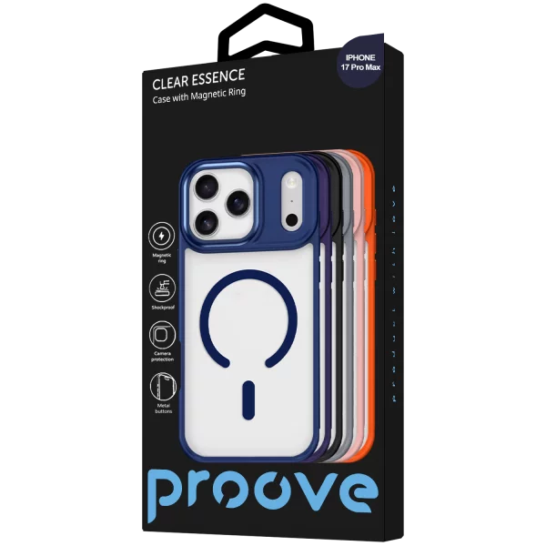 Proove Clear Essence Case with Magnetic Ring iPhone 17 Pro Max - Photo 2
