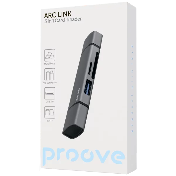Card Reader Proove Arc Link 3 in 1 (USB3.0 + SD Card + Micro SD Card) - foto 4