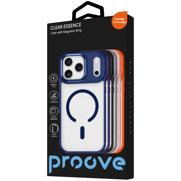 Proove Clear Essence Case with Magnetic Ring iPhone 17 Pro Max - Photo 2