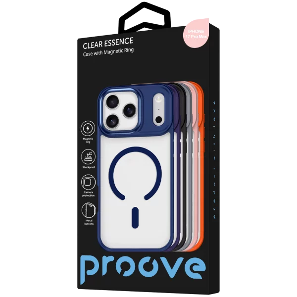 Proove Clear Essence Case with Magnetic Ring iPhone 17 Pro Max - Photo 2