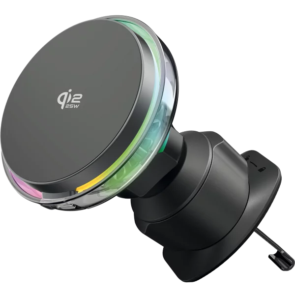Car Mount With Wireless Charger Proove Light Crystal Qi2.2 25W