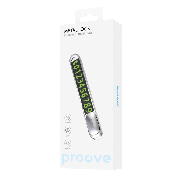 Parking Card Proove Parking Number Plate Metal Lock