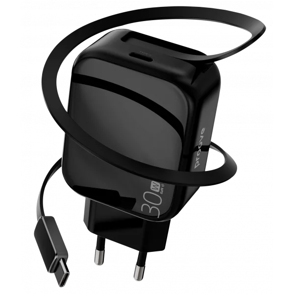 Wall Charger Proove Fixtape Type-C 30W With Retractable Cable