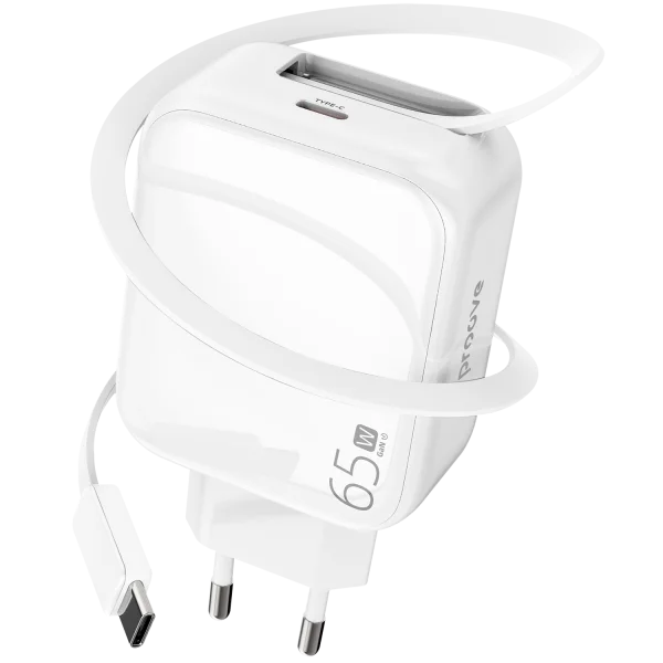 Wall Charger Proove Fixtape Type-C 65W With Retractable Cable