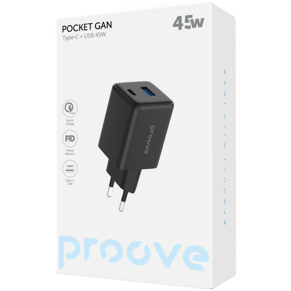 Сharger Proove Pocket Gan 45W Type-C + USB
