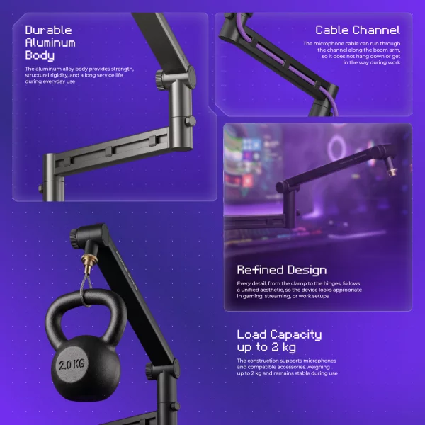 Boom Arm Stand Proove Gaming Jax - foto 6