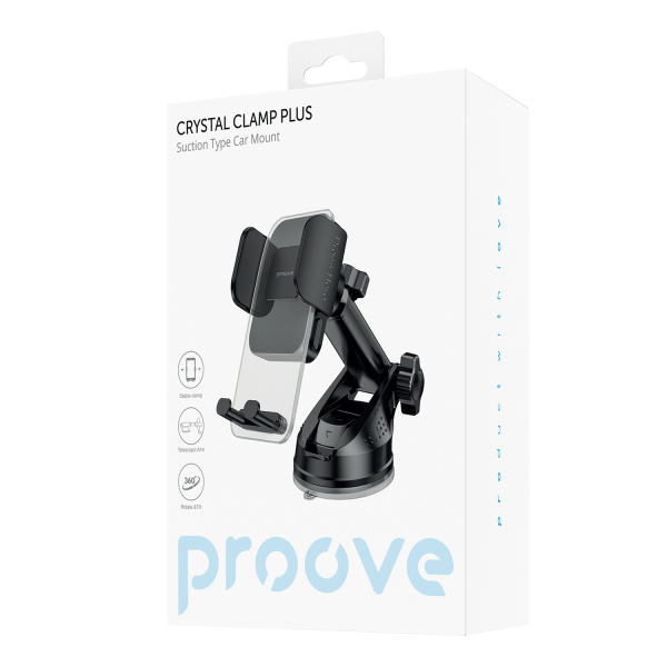 Car Holder Proove Crystal Clamp Plus Suction Type Car Mount