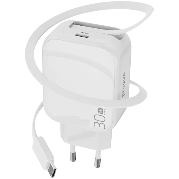 Wall Charger Proove Fixtape Type-C 30W With Retractable Cable