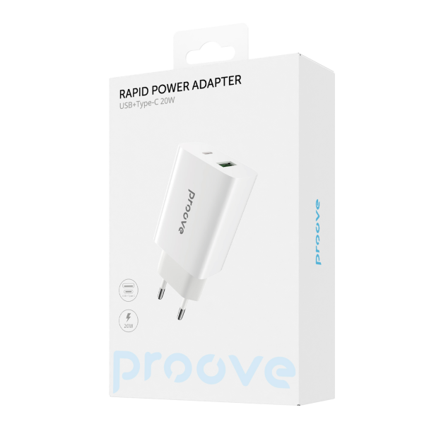 Wall Charger Proove Rapid 20W (Type-C + USB)