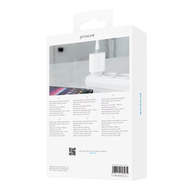 Wall Charger Proove Rapid 30W (Type-C) + Cable Type-C to Type-C - Photo 2