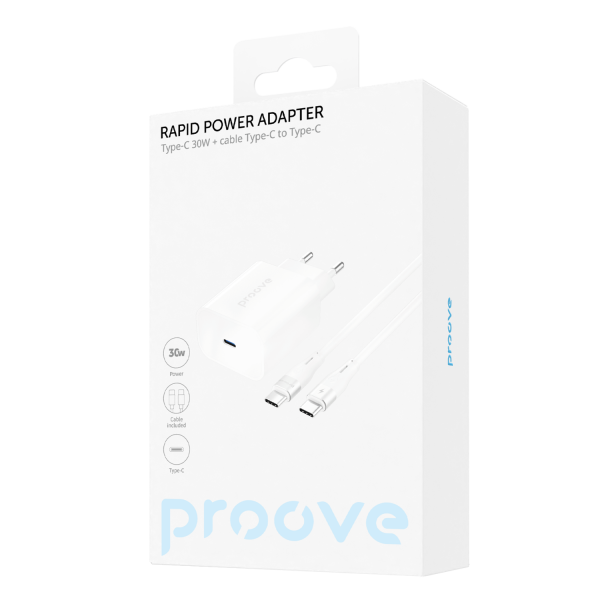 Wall Charger Proove Rapid 30W (Type-C) + Cable Type-C to Type-C