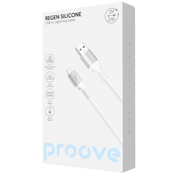 Cable Proove ReGen Silicone USB to Lightning 2.4A (1m) - 照片 1