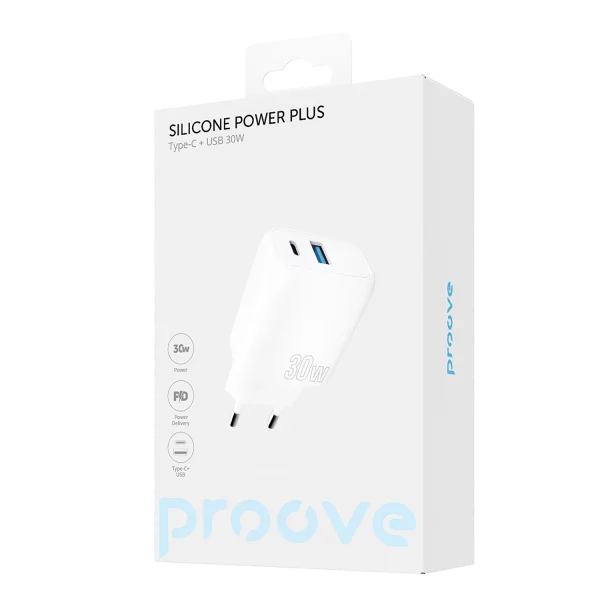 Wall Charger Proove Silicone Power Plus 30W (Type-C + USB) - Photo 4