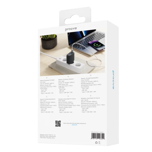 Wall Charger Proove Silicone Power 45W (Type-C + USB) - Photo 5
