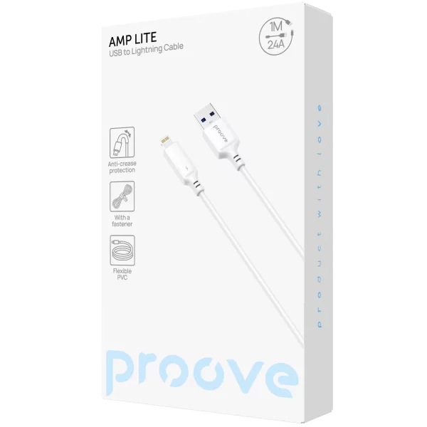 Cable Proove AMP Lite USB to Lightning 2.4A (1m) - foto 1