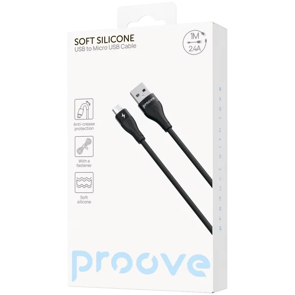 Cable Proove Soft Silicone USB to Micro USB 2.4A (1m) - photo 4