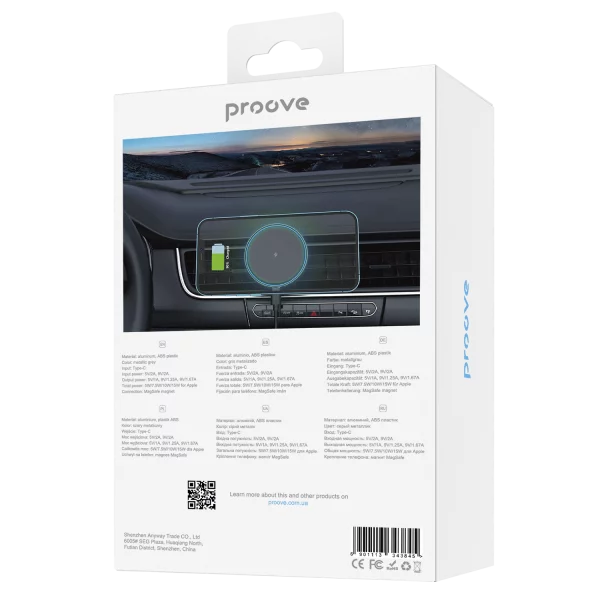 Car holder with wireless charger  Proove Magic Circle Pro 15W - Photo 5