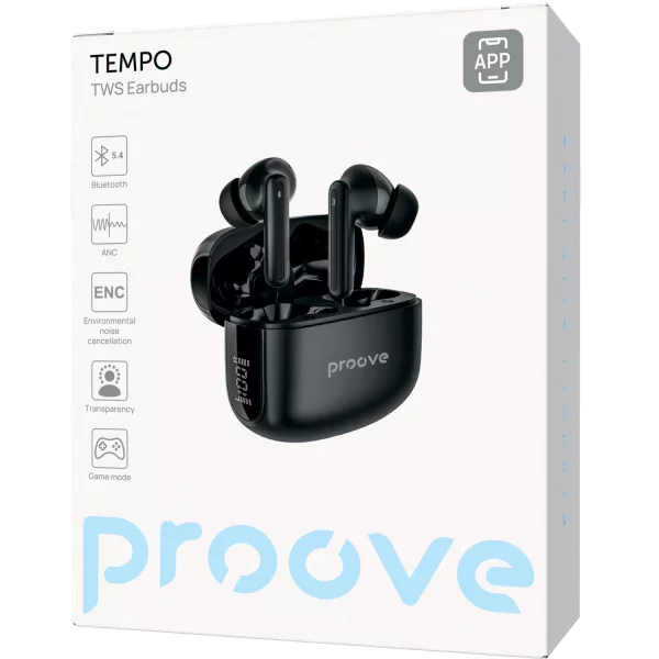 Wireless Earphones Proove Tempo TWS with ANC (APP) - Photo 1