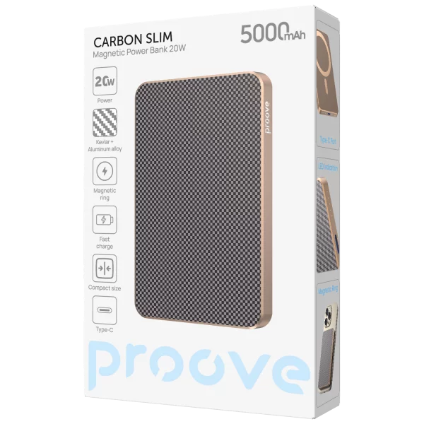 Power Bank Proove Carbon Slim 20W 5000mAh - Foto 4