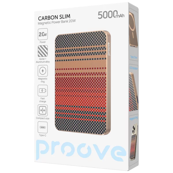 Power Bank Proove Carbon Slim 20W 5000mAh - Foto 4