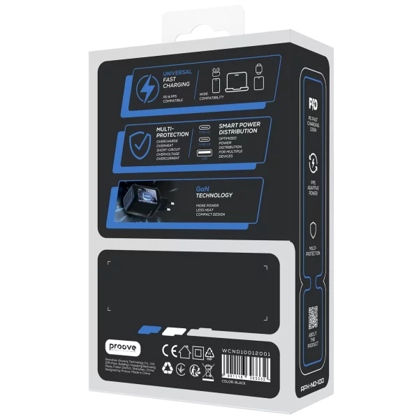 Wall Charger Proove APX Node 100W GaN (2*Type-C +USB) - foto 2