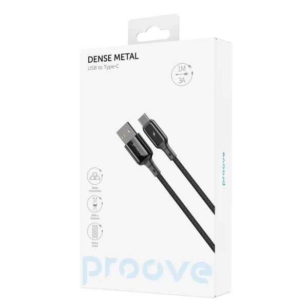 Cable Proove Dense Metal USB to Type-C 3A (1m) - Photo 4