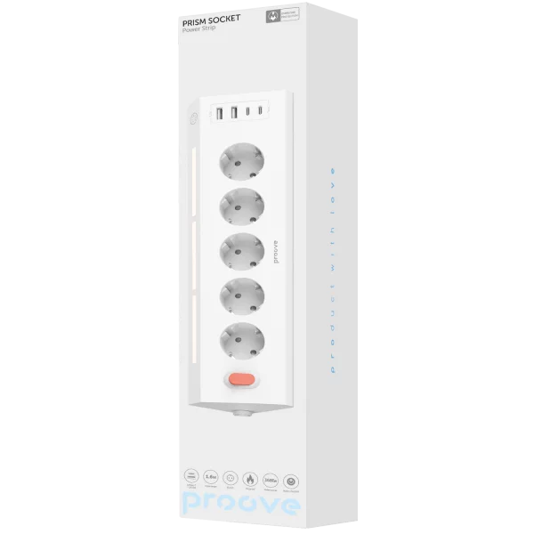 Power Strip Proove Prism (5AC + 2 Type-C + 2 USB) 1.6m - Photo 3