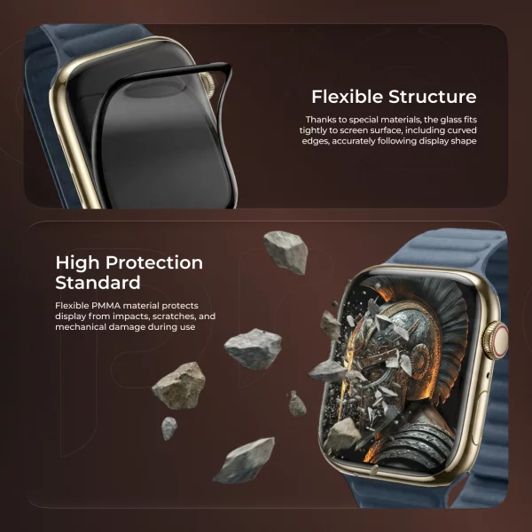 Protective glass Proove Achilles Apple Watch Series 7/8/9/SE3 45 mm - 照片 9