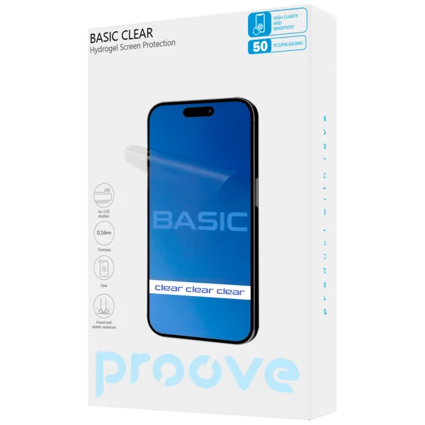 Protective hydrogel film Proove Hydrogel Screen Protection BASIC Clear