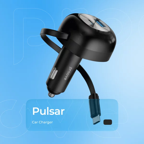 Car Charger Proove Pulsar (Type-C + USB) + Retractable Type-C Cable - Photo 3