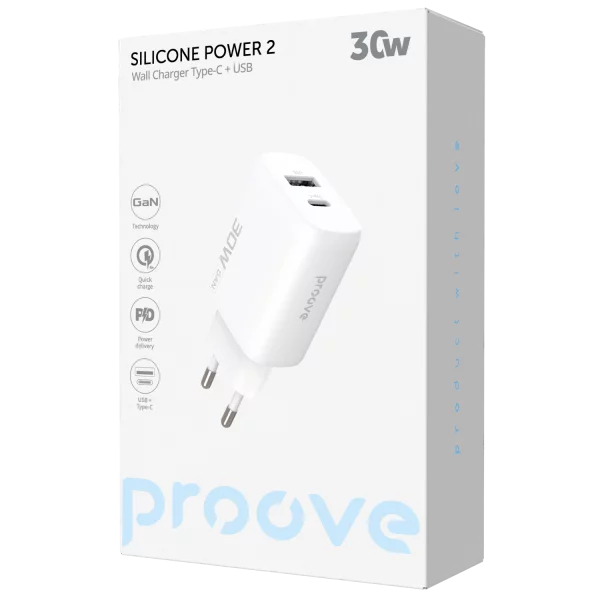 Wandladegerät Proove Silicone Power 2 30W (Typ C + USB) - Foto 1